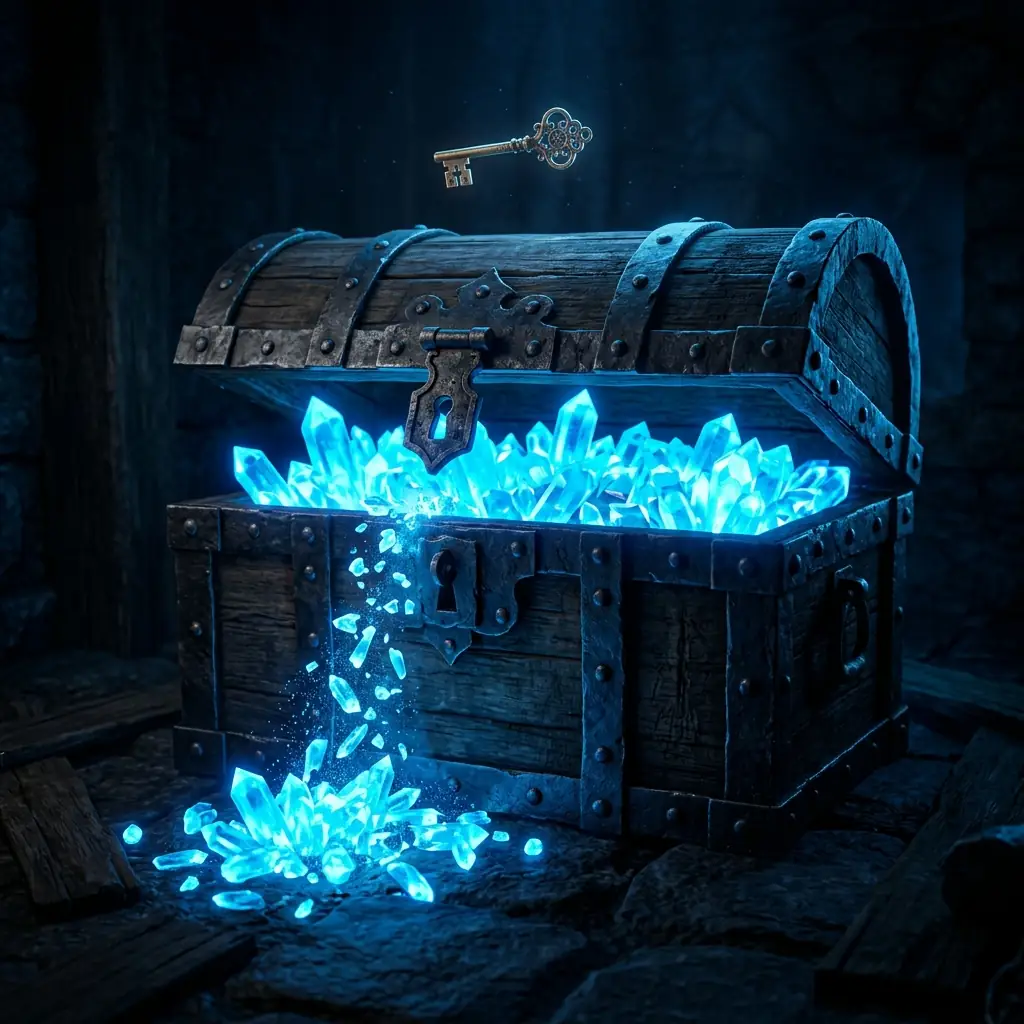 Glowing supply chest